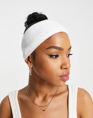 Easilocks Classic Fluffy Towel Headband - White Easilocks