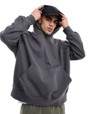 ASOS DESIGN heavyweight extreme oversized hoodie in washed black ASOS DESIGN