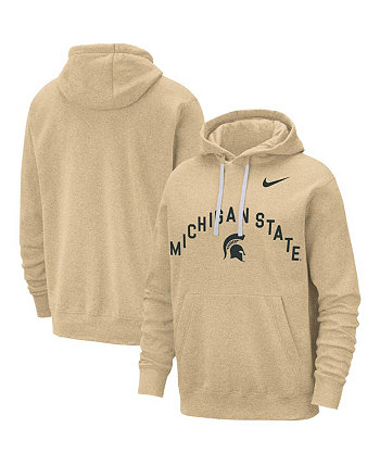 Мужской коричневый пуловер с капюшоном Michigan State Spartans Campus Club Nike