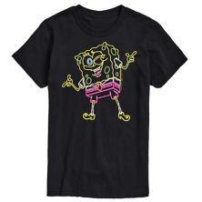 Мужская футболка Nickelodeon SpongeBob SquarePants с неоновой графикой Nickelodeon