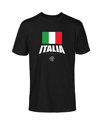 Мужская черная футболка Italy Baseball 2023 World Baseball Classic Federation Legends