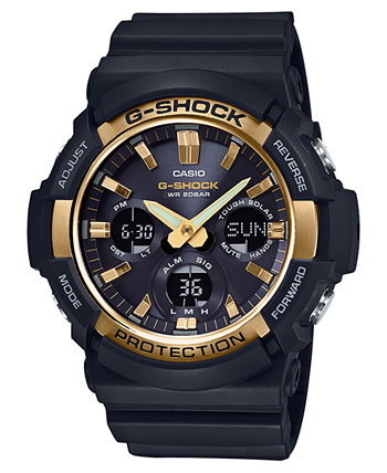 Мужские аналогово-цифровые часы на солнечной батарее с черным полимерным ремешком, 53 мм G-Shock