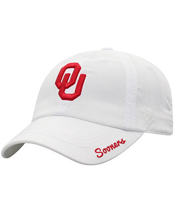 Женская белая регулируемая шляпа Oklahoma Sooners Staple Top of the World