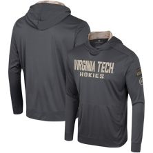 Мужская футболка с капюшоном и длинными рукавами Colosseum Charcoal Virginia Tech Hokies OHT Military Appreciation Colosseum