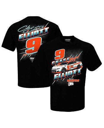 Мужская черная футболка Chase Elliott Hooters Groove Hendrick Motorsports Team Collection