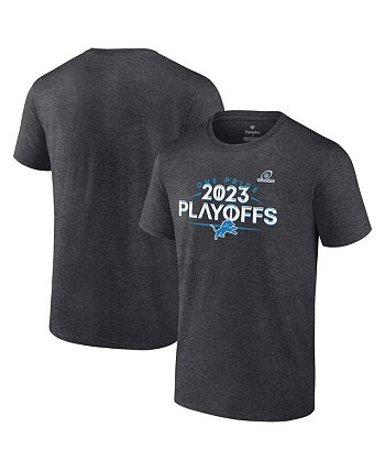 Мужская темно-серая футболка Detroit Lions 2023 NFL Playoffs Big and Tall Fanatics