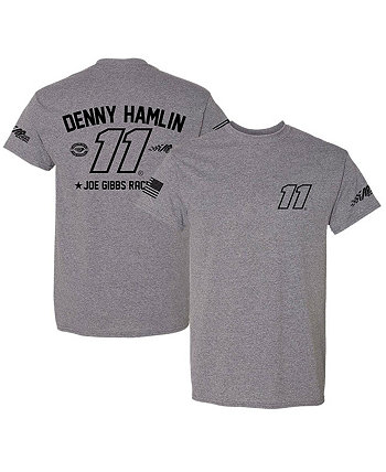 Мужская футболка Heather Grey Denny Hamlin Lifestyle Joe Gibbs Racing Team Collection