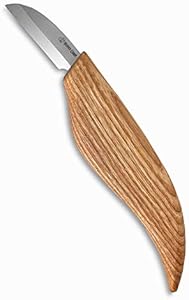 BeaverCraft Whittling Knife C2 6.5" Whittling Knife for Fine Chip Carving Wood and General Purpose Wood Carving Knife Bench Detail Carving Knife Carbon Steel and Whittling for Beginners Beavercraft