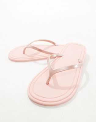 ASOS DESIGN Filo flip-flops in light pink ASOS DESIGN