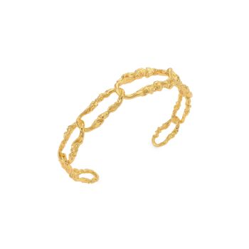 Brut Small 14K Gold-Plated Link Bracelet Cuff Alexis Bittar