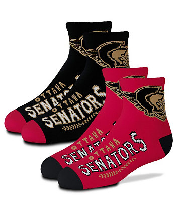 Комплект из 2 носков команды в четверть длины для мальчиков и девочек Ottawa Senators For Bare Feet