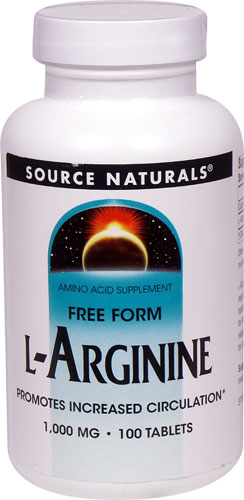 L-Аргинин - 1000 мг - 100 таблеток - Source Naturals Source Naturals