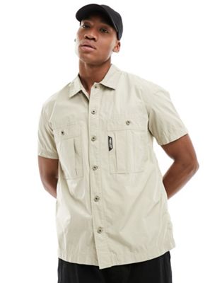 Marshall Artist double pocket short sleeve shirt in beige Marshall Artist