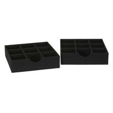 Household Essentials 9-Section Organizer Trays Hard-Sided 2-pack Set Household Essentials