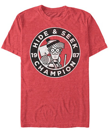 Мужская футболка с короткими рукавами "прятки" Where's Waldo?