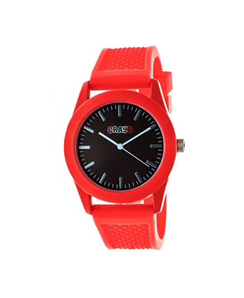 Unisex Storm Красные часы с силиконовым ремешком 40мм Crayo