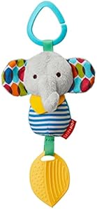 Skip Hop Bandana Buddies Baby Activity and Teething Toy with Multi-Sensory Rattle and Textures, Elephant Skip Hop