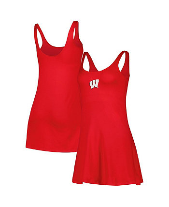 Women's Red Wisconsin Badgers Logo Scoop Neck Dress ZooZatz