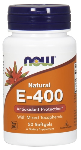 E-400 -- 268 mg - 50 Softgels (Мягкие капсулы) NOW Foods