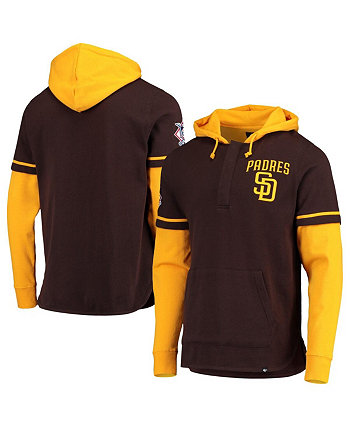 Мужской коричневый/золотой пуловер с капюшоном San Diego Padres Shortstop '47 Brand