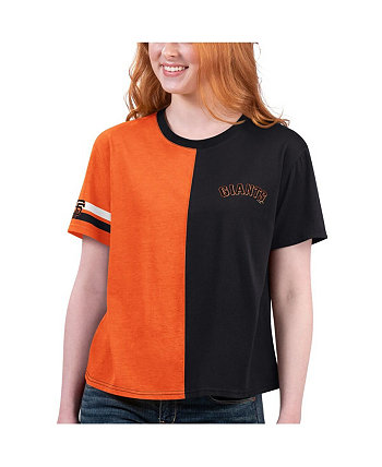 Женская черно-оранжевая футболка San Francisco Giants Power Move Starter