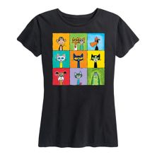 Women's Pete The Cat Family & Friends Collage Graphic Tee Pete the Cat