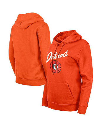 Женский оранжевый пуловер с капюшоном Detroit Pistons 2023/24 City Edition New Era
