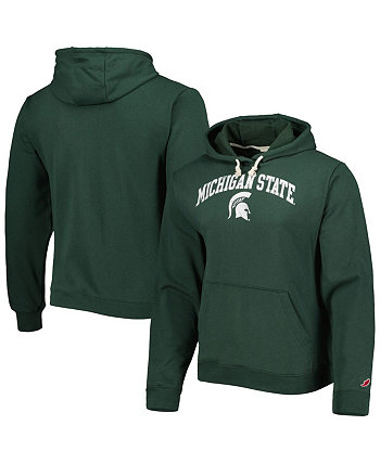 Мужской зеленый флисовый пуловер с капюшоном Michigan State Spartans Arch Essential League Collegiate Wear