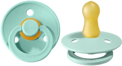 BIBS Pacifiers | Natural Rubber Baby Pacifier | Set of 2 BPA-Free Soothers | Made in Denmark | Cloud Night | Size 18-36 Months Bibs