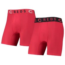 Men's Concepts Sport Red/Black Cincinnati Reds Two-Pack Flagship Boxer Briefs Set Unbranded