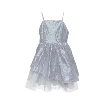 Вечернее платье с пайетками для девочек «Peek-a-Boo» Un Deux Trois