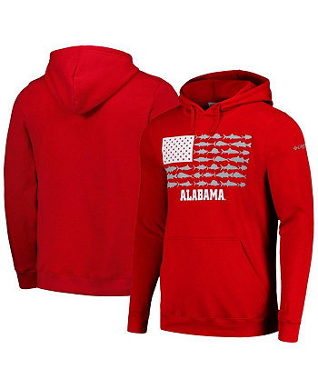 Мужской пуловер с капюшоном Crimson Alabama Crimson Tide PFG Fish Flag II Columbia