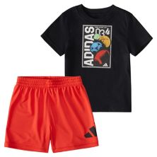 Комплект футболки и шорт adidas Sporty для мальчика для мальчика Adidas