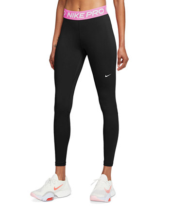 Pro Women's Mid-Rise Mesh-Paneled Leggings Nike