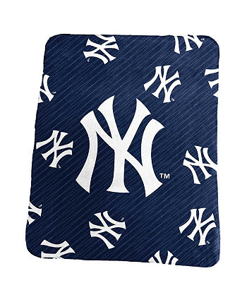 Классическое плюшевое плед с повторяющимся логотипом New York Yankees размером 50 x 60 дюймов Logo Brand