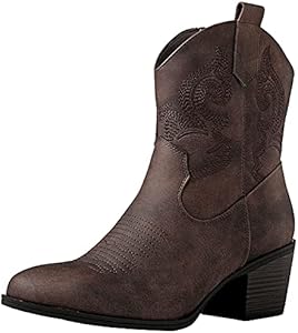 Женские Ботильоны и ботинки до щиколотки GLOBALWIN The Western Wear Fashion Cowboy Cowgirl Free Birds Country Concert Disco Outfits Low Heel Walking Boots For Ladies GLOBALWIN