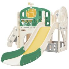 Merax Kids Slide Playset Structure,freestanding Castle Climbing Crawling Playhouse With Slide Merax