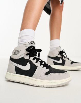 Черные и каменные кроссовки Nike Air Jordan 1 Zoom Comfort 2 Jordan