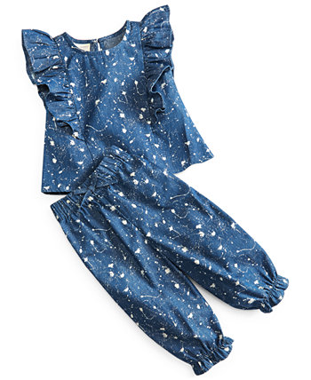Девочки 2 шт. Комплект топа и брюк с принтом брызг, созданный для Macy's First Impressions