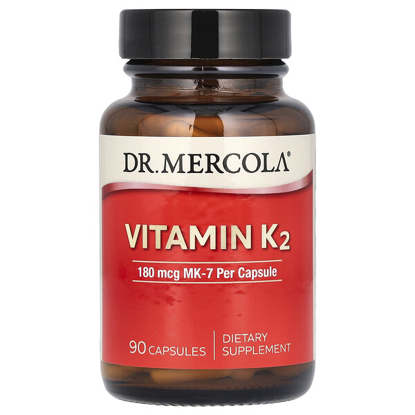 Витамин K2, 180 мкг, 90 капсул Dr. Mercola