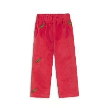 Baby Boy's &amp; Вельветовые брюки Myles для маленьких мальчиков с вышивкой динозавров Classic Prep