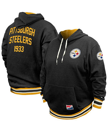 Мужской черный пуловер с капюшоном НФЛ Pittsburgh Steelers Big and Tall New Era