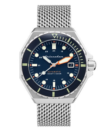 Мужские наручные часы Dumas Automatic из нержавеющей стали с сетчатым браслетом из нержавеющей стали, 44 мм Spinnaker