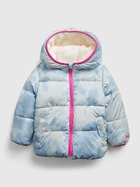 Двусторонняя пуховая куртка ColdControl Max из шерпы для малышей Gap