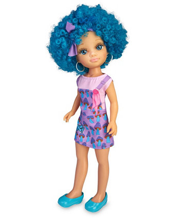 Модная кукла Curly Power с синими волосами Nancy