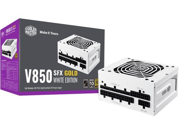 Cooler Master V850 SFX Gold White Edition Full Modular, 850W, 80+ Gold Efficiency, ATX Bracket Included, Quiet FDB Fan, SFX Form Factor, 10 Year Warranty Cooler Master