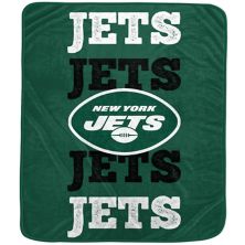Pegasus New York Jets 60'' x 70'' Logo Wordmark Plush Blanket Unbranded