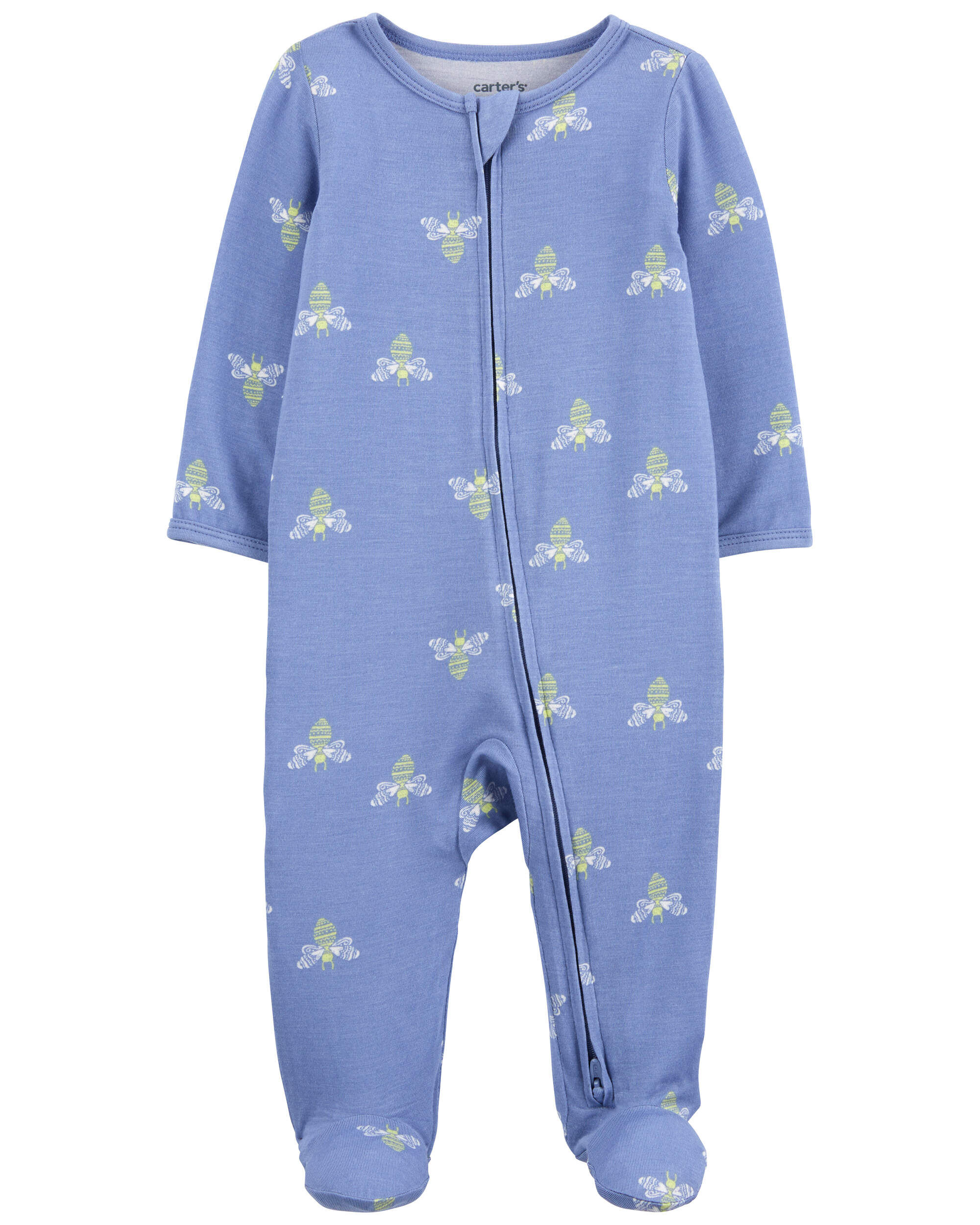 Пижама для сна и игр с принтом Baby Bee, двусторонняя молния LENZING™ ECOVERO™ Carter's