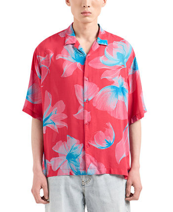 Men's Boxy-Fit Floral Shirt Armani