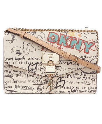 Кожаная сумка через плечо Elissa DKNY